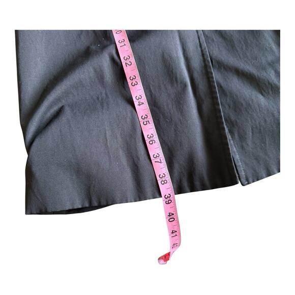 Banana Republic Timeless Black Button Front Lined Trench Coat Rain Jacket Large - Picture 10 of 11